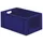 Euronorm-stapelbak 51liter Blauw 270x600x400mm Wanden/bodem Gesloten