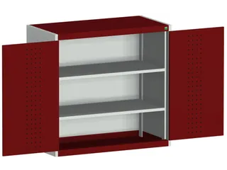 kast met perforaties HxBxD 1000x1050x525mm 2xStalen bodem RAL3004 - 2