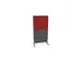 scheidingswand,HxB 1545x800mm,MS-donkergrijs,BN4011-rood
