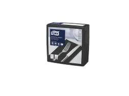 Tork 470251 Soft Dinnerservet 3-laags zwart 39x39cm