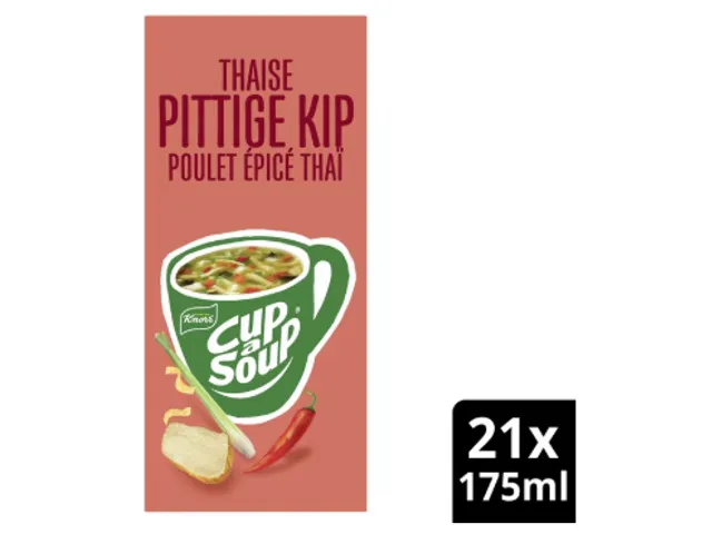 Cup a Soup Knorr Thaise pittige kip Soep 175ml doos 21 stuks
