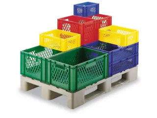 Euronorm-stapelbak 4.5l 50x400x300mm Wanden/bodem Opengewerkt Grijs - 1