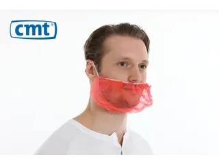 PP non woven baardmasker rood met 1 elastiek 1000 Stuks - 2