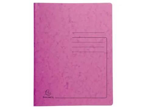 Map glanskarton 355g met veer A4 roze