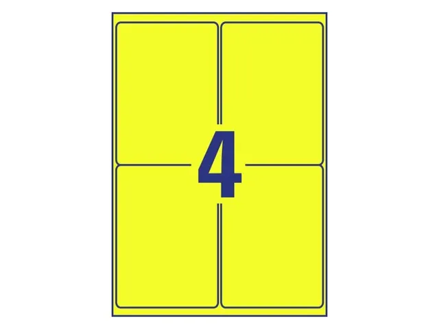 Avery Zweckform Ultra sterk etiket L6127-20 99.1x139mm Geel 80 stuks
