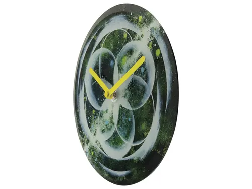 Tafelklok Nextime dia 20cm groen glas Cosmo Green Tafel