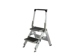 Vouwtrap Aluminium Bordes H 470Mm 2Treden Kunststof Bekleding Beugel
