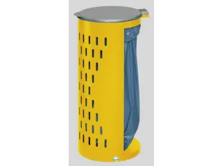 Afvalverzamelaar Opengewerkt 120 Liter 850x380x440mm Ral1023 - 3