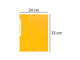 Elastomappen A4 glanskarton 3 kleppen monobloc-Geel - - 5