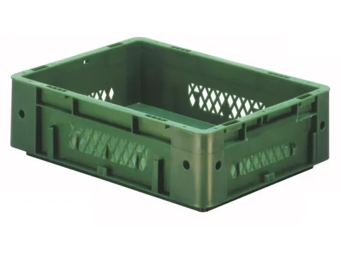Euronorm Stapelkrat 120x400x300mm 9.2l Wanden Opengewerkt/Bodem Gesl.