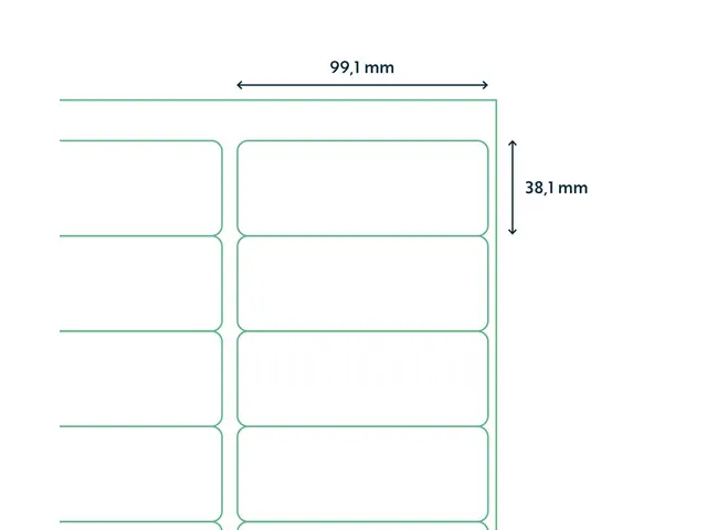 Verwijderbare Etiketten 99.1x38.1mm Doos a 1000 Vel 42040