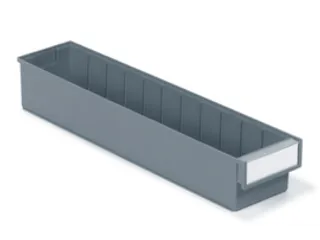 stellingbak,HxBxD 100x132x600mm,PP,grijs - 1