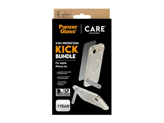 PanzerGlass | CARE by 3-in-1 Feature Kick Bundle iPhone Air, App