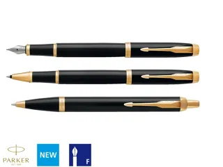 Vulpen Parker IM Black Lacquer GT Finish Fijn Blauwe inkt - 2