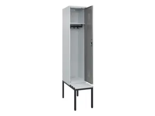 locker met bank,HxBxD 2120x400x815mm,1vak,vak B 400mm,cilinderslot - 1