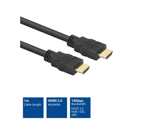 Kabel ACT HS v2.0 HDMI-A male - HDMI-A male (AWG30) 1 meter