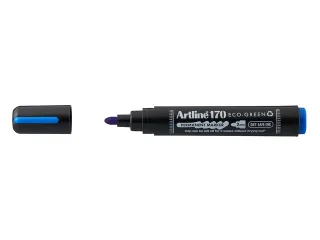 Permanent marker Artline 170 Eco rond Medium blauw Dry Safe - 2