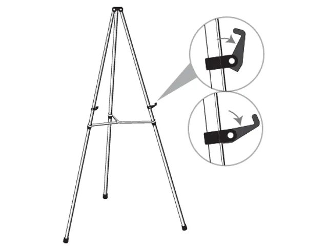 Telescopische Draagbare Ezel Grijs