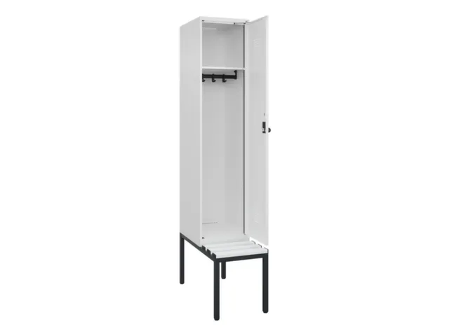 locker met bank,HxBxD 2120x400x815mm,1vak,vak B 400mm,draaigrendel