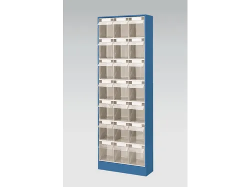 Transparante Magazijnbakken 21Bakken Abs-Kunststof Corpus Ral5007