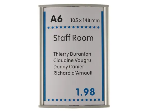 Menoor Deurbord Premium Gebogen A6