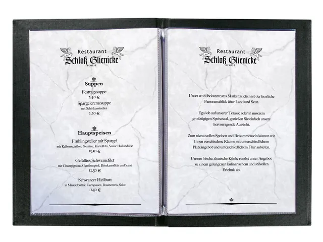 Menukaart map Sigel A4 grijs voor 8 blad