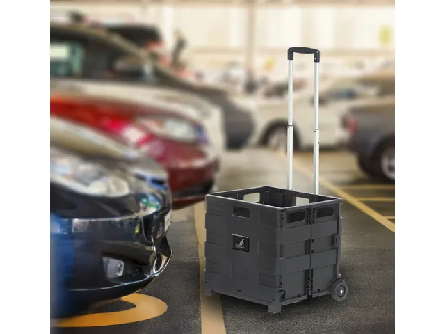 Verrijdbaar krat Kangaro 42x38 x40.5cm capaciteit 35kg zwart