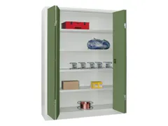 Ruime Vouwdeurkast 1950x1500x400mm 4legborden Ral7035 Front Ral6011