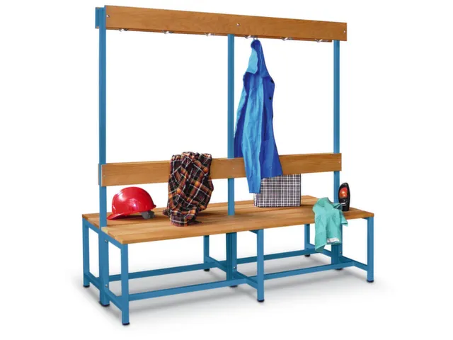banc double,HxLxP 1600x1500x770mm,piètement RAL5012