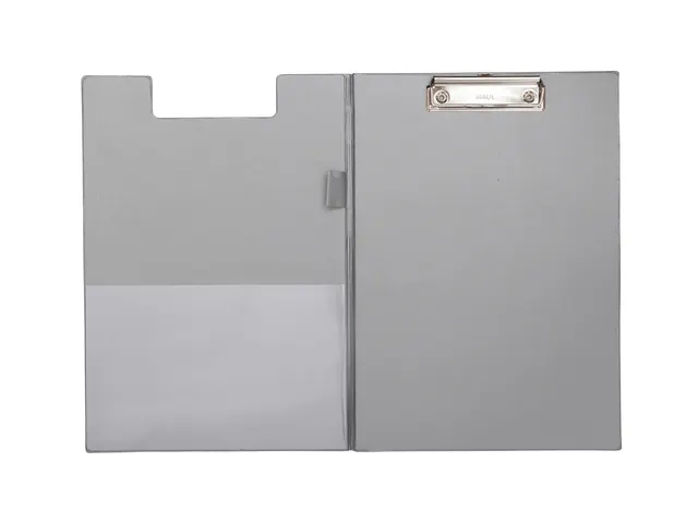 Klembordmap MAUL A4 staand met penlus PVC zilvergrijs