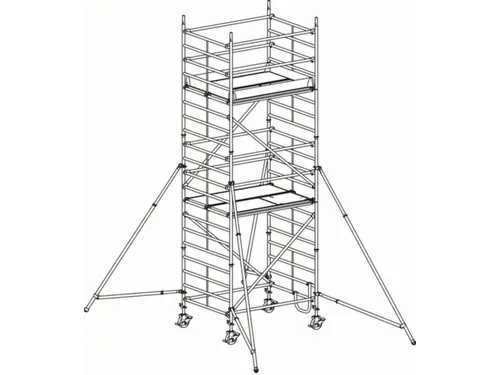 rolsteiger,reik H 6,4m,steiger H 5,64m,2platform(s),m. luik