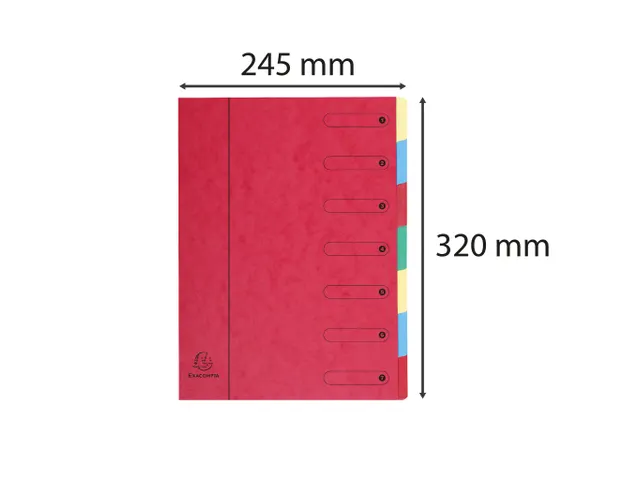 Sorteermap Harmonika 7 vak rood