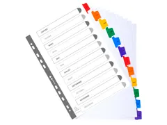 Tabbladen Karton 160 Gram A4 index jan/dec wit