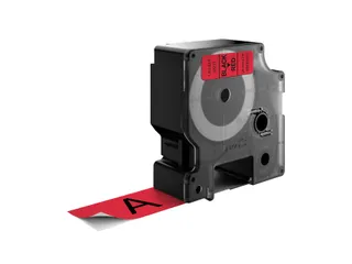 Labeltape Dymo 18053 LabelManager D1 polyester 24mm zwart op rood - 5
