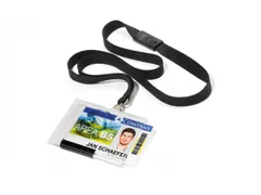 Kaarthouder Pushbox Mono Met Textielkoord 54x87mm