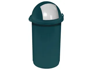 Afvalverzamelaar Kunststof 50 Liter Inworpklep Zilver Behuizing Grijs - 2