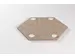 Akoestische PET-vilt Hexagon tegels beige 30x26cm 22 stuks