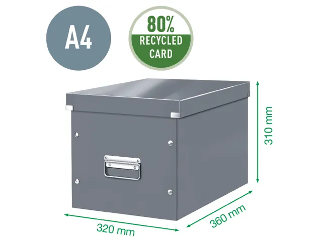 Click & Store WOW Kubus Grote Opbergdoos Wit 80% gerecycled karton