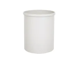 Papierbak Rond 15 Liter gebroken wit Metaal