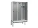locker met bank,voor scheiding van kleding,HxBxD 2120x1200x815mm,3vak
