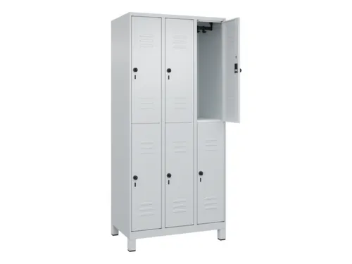 dubbeldekse locker,HxBxD 1950x900x500mm,3x2vak.,vak B 300mm