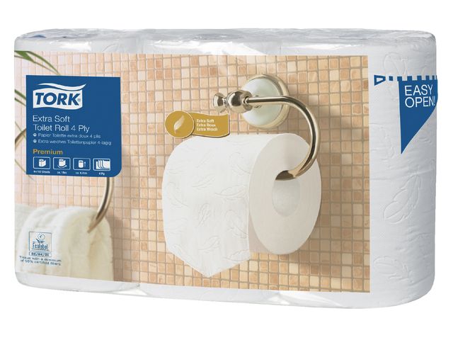 Toiletpapier Tork T4 110405 4-laags Premium 42 Rollen | ToiletHygieneShop.be