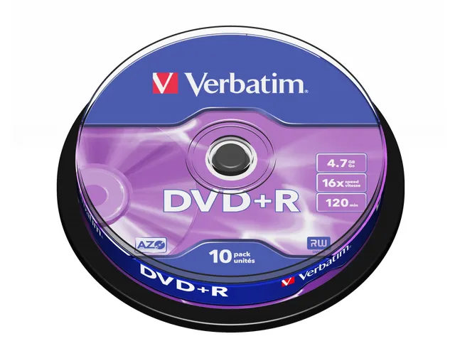 DVD+R matzilver 4.7GB 16x 10 Stuks