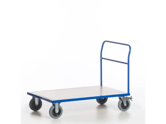 chariot avec barre de poussée force 500kg plateau Lxl 1200x800mm