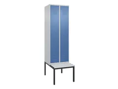 locker voor scheiding van kleding,HxBxD 2120x600x815mm,2vak
