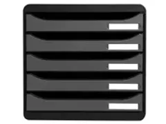 OUTLET Ladenbox A4+ Big-box Plus Classic 5 Laden Zwart Grijs