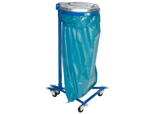 Afvalverzamelaar Verrijdbaar 1000x500x530mm 120 liter Blauw Staalplaat