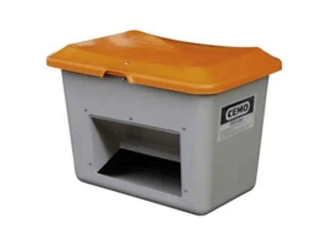 strooigoedbak,400l,HxBxD 670x1210x820mm,GVK,grijs,deksel oranje