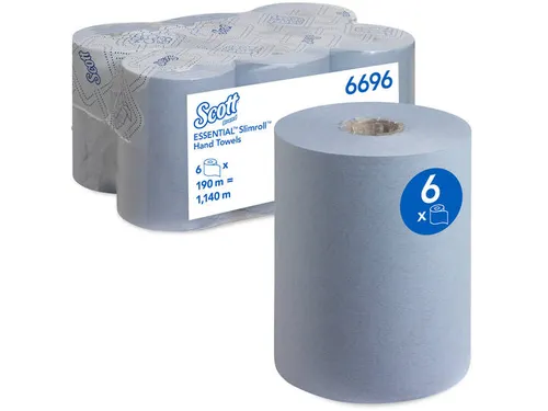 Scott 6696 handdoekrol Slimroll Airflex 1-laags Blauw 190mtr/20cm 6rol