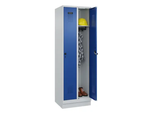 locker,HxBxD 1950x600x500mm,2vak,vak B 300mm,draaigrendel,sokkel